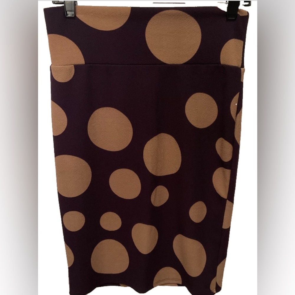 Lularoe Women's Elastic Pencil Skirt Small Polka Dots Work Church Cassie